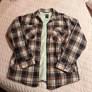 Kohl Joyryder Sherpa Lined Plaid Shirt Jacket size S.
